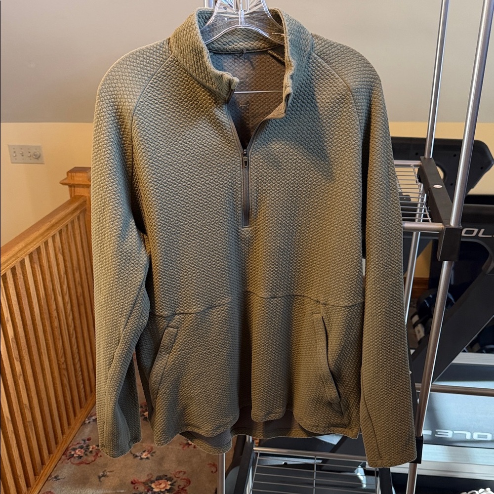 Lululemon Olive Green Quarter-Zip Sweater